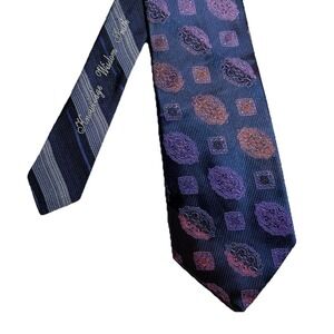 Robert Graham Iridescent Blue Purple Orange Yellow 100%‎ Silk Made In U.S.A.